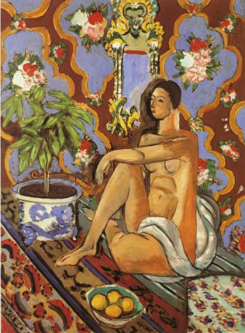02 matisse figure décorative sur fond ornemental